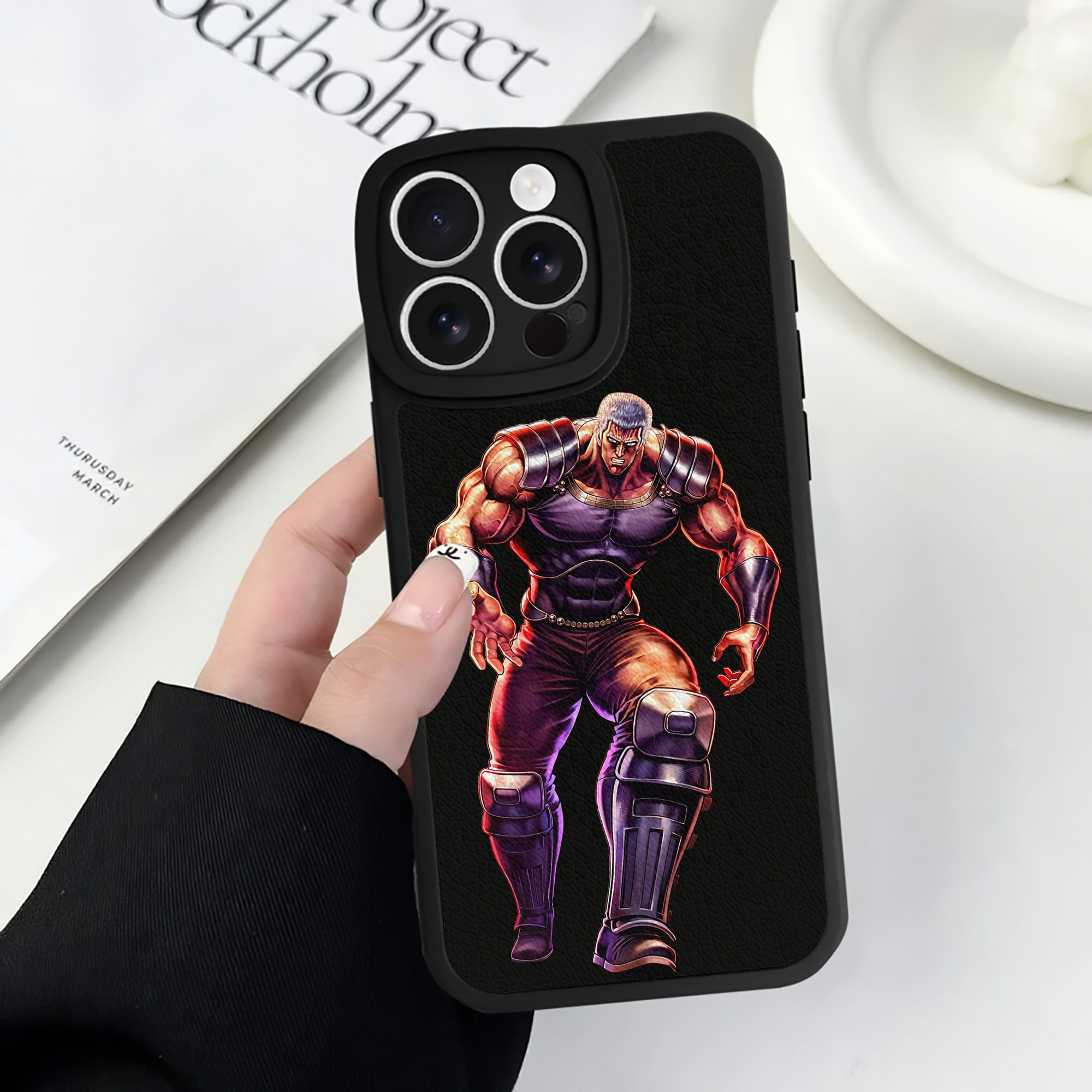 （画像用） 北斗の拳 Fist of the North Star 【iPhone 16シリーズ対応】シリコンスマホケース（レザー調） 材質：シリコン